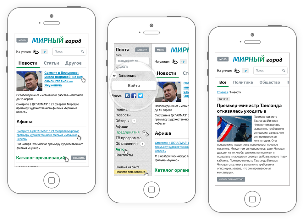 Мобильные шаблоны сайта Мобильные шаблоны сайта